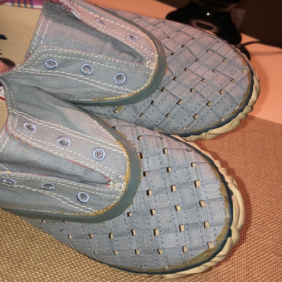 Sorel Picnic Weave Canvas Denim Blue Shoes - Picture 7 of 7
